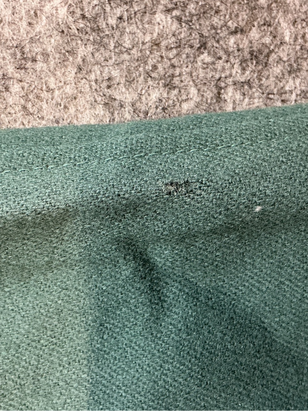 Givenchy Sport VINTAGE Wide-Leg High-Rise Wool Pants in Emerald Green Size 10 - Picture 4 of 5